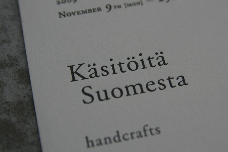 kirpputori exhibition -Kasitoita Suomesta- direct mail